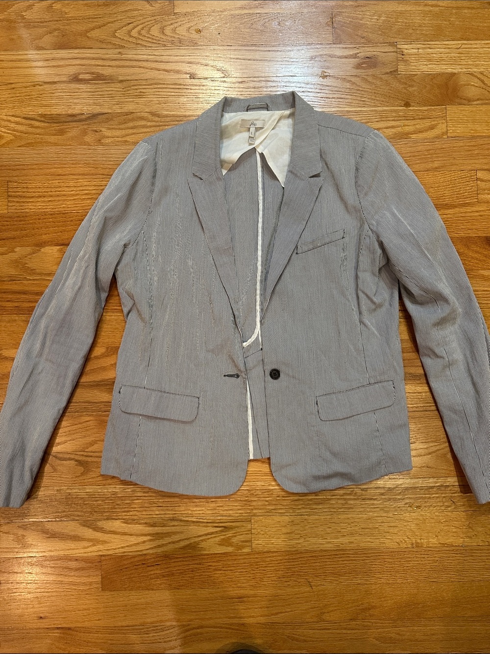 Joie Classic Light Gray Blazer - Tailored Single-Breasted Jacket Size L
